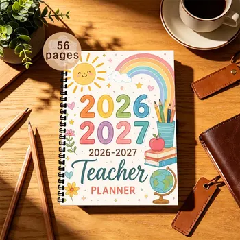 Agenda per Insegnanti A5 2026-2027, Organizer Mensile e Settimanale con Liste e Programmi delle Attività, Regalo Pratico per Insegnanti