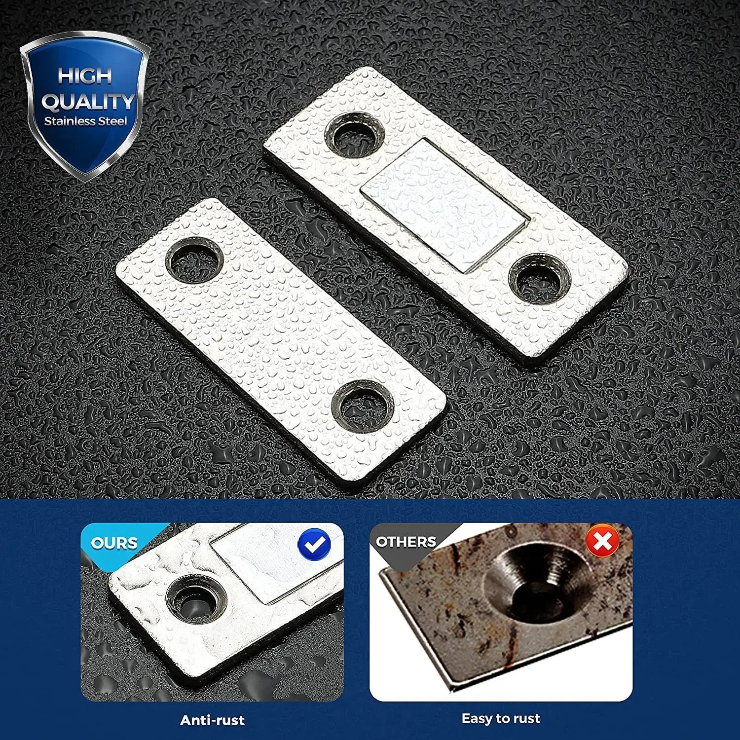 Magnetic Cabinet Catches 2 Pack Ultra Thin Cabinet Magnetic Catch Adhesive Drawer Magnet Catch For Kitchen Closet Door Closing Magnetic Door Closer