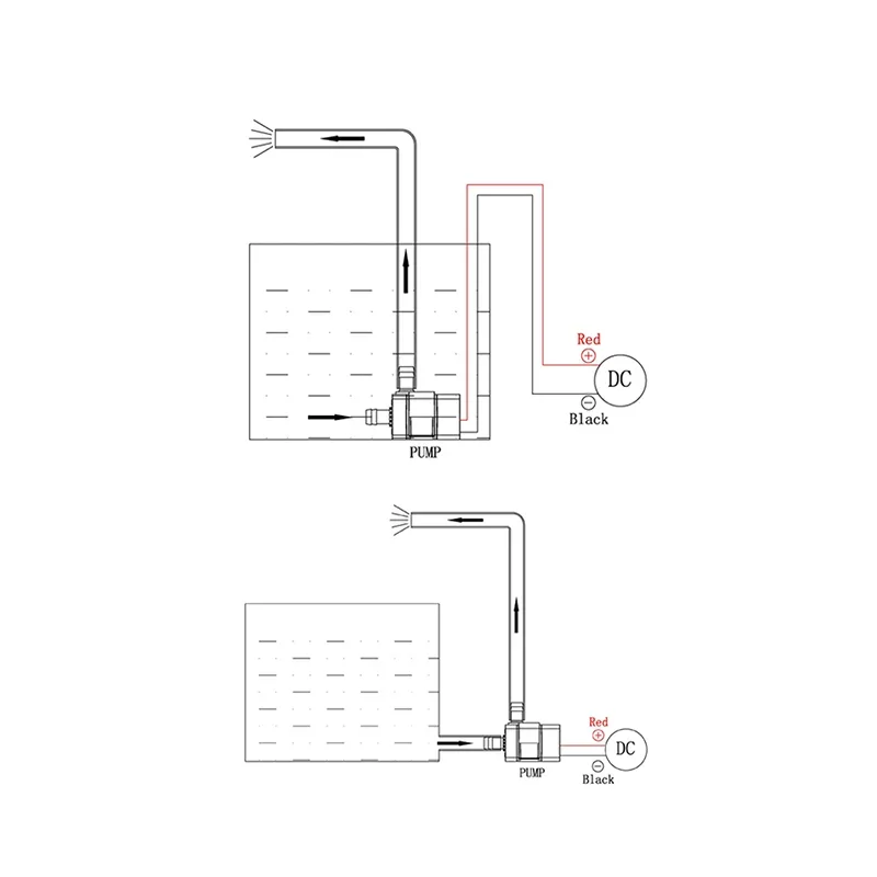 Water Pump 4.8W 5.8W 240L/H Silent Fish Tank DC 12V 24V Solar Brushless Motor Pool Circulating Submersible