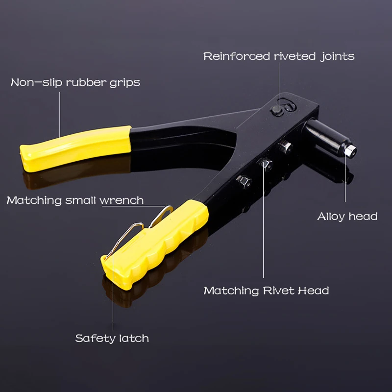 Manual Rivet Gun 2.4/3.2/4/4.8mm Blind Rivet Stapler Double Handle Nailer For Home DIY Building Repair Hand Tools