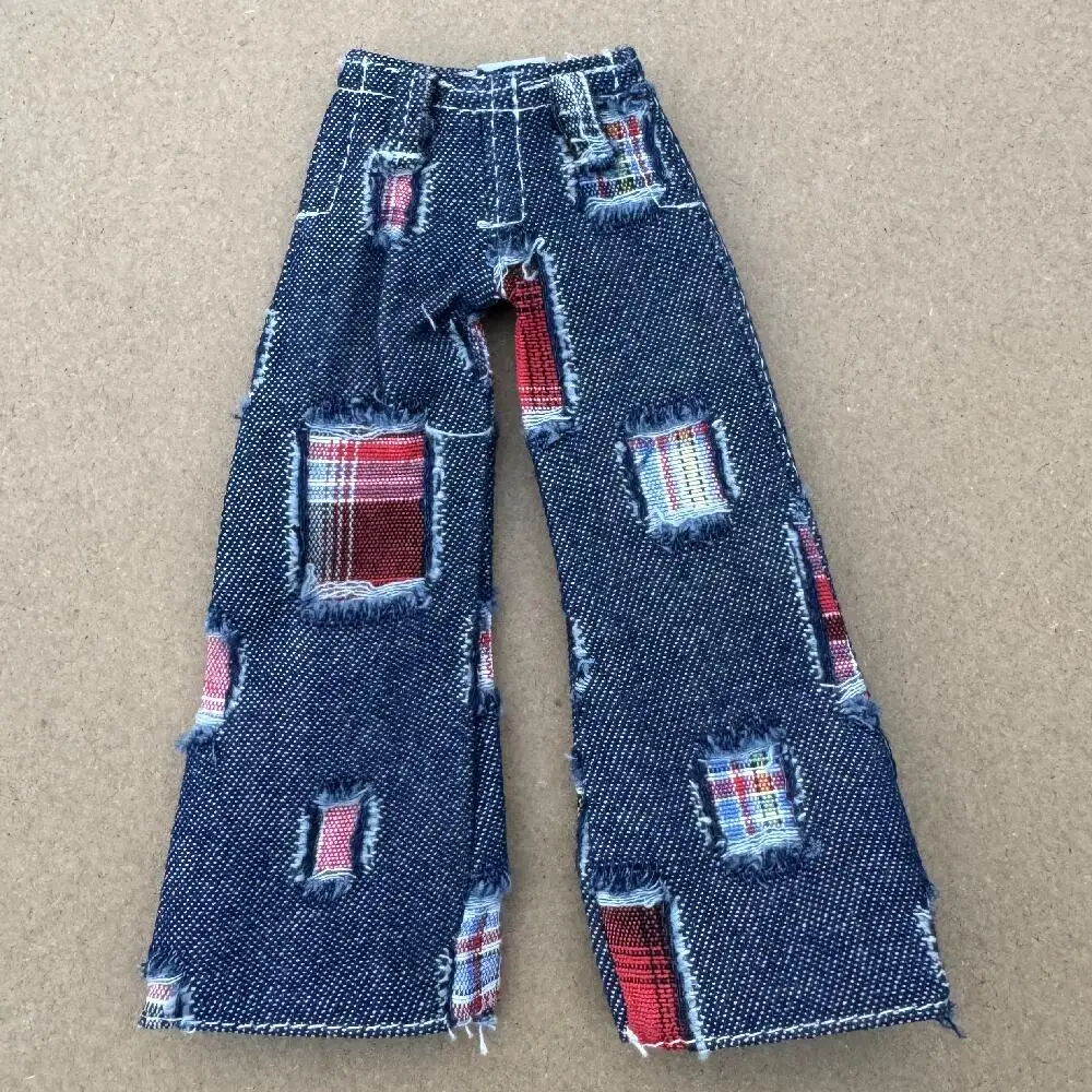 Handmade Vintage Hip-Pop Doll Trousers - DIY Accessory