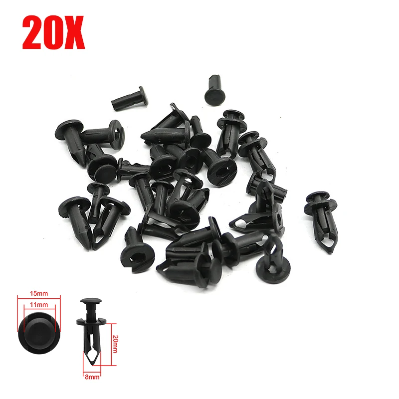 20X UTV ATV Plastic Fender Clips Body Rivets with Fastener Remover for Polaris Predator Rangers RZR Scrambler Sportsman 2x atv key cover ignition switch covering for polaris sportsman scrambler trail boss magnum rzr xp 900 800 500 400 2000 2017