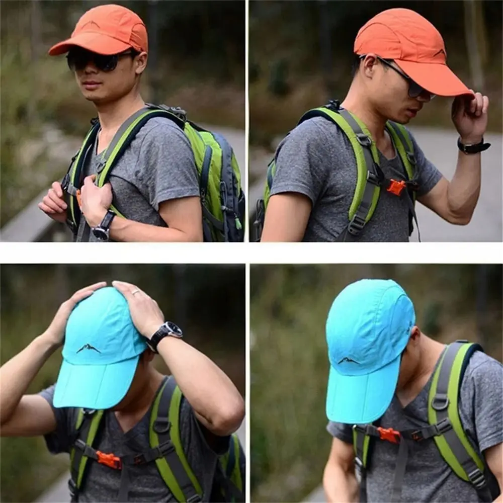 Modische wasserdichte Baseballkappe, faltbar, atmungsaktiv, Sonnenhut, Camping, Wandern, Sonnenschutz, Sportkappe für Männer und Frauen – Detail 3