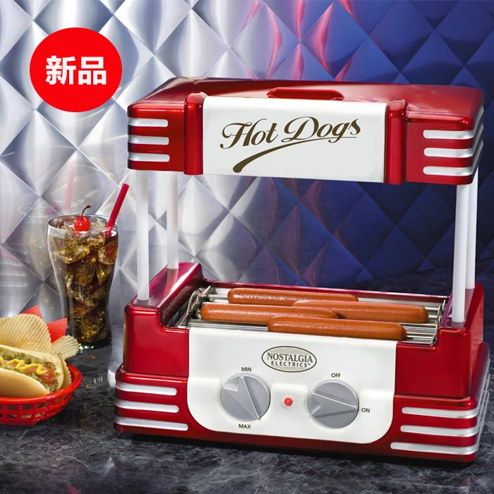 The United States Nostalgia High-end 5 Stick Household Sausage Hot Dog Roasted Sausage Teppanyaki