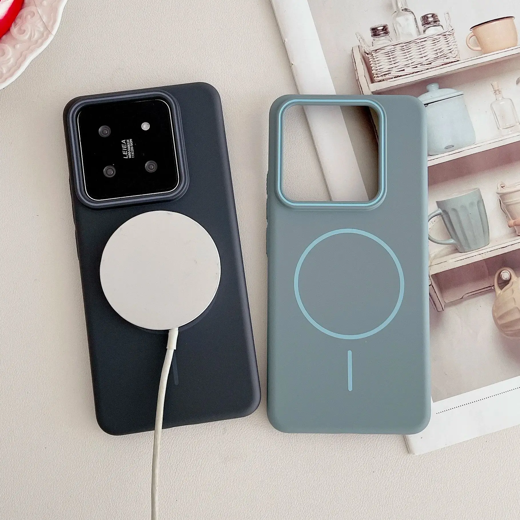 Luxury Matte Hard PC Magnetic Case - Ultra-thin Shockproof Wireless Charging Cover