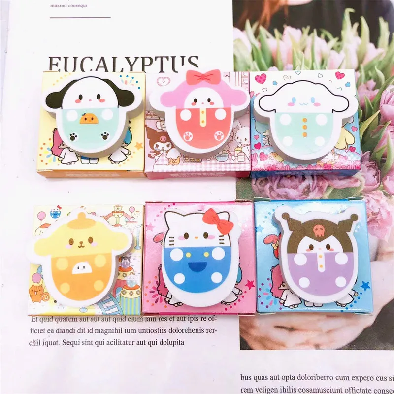 

Kawaii Sanrios Series Cartoon Eraser 12Pcs/box Cute Cinnamoroll My Melody Kuromi Kitty Creative Kids Stationery Eraser Gift