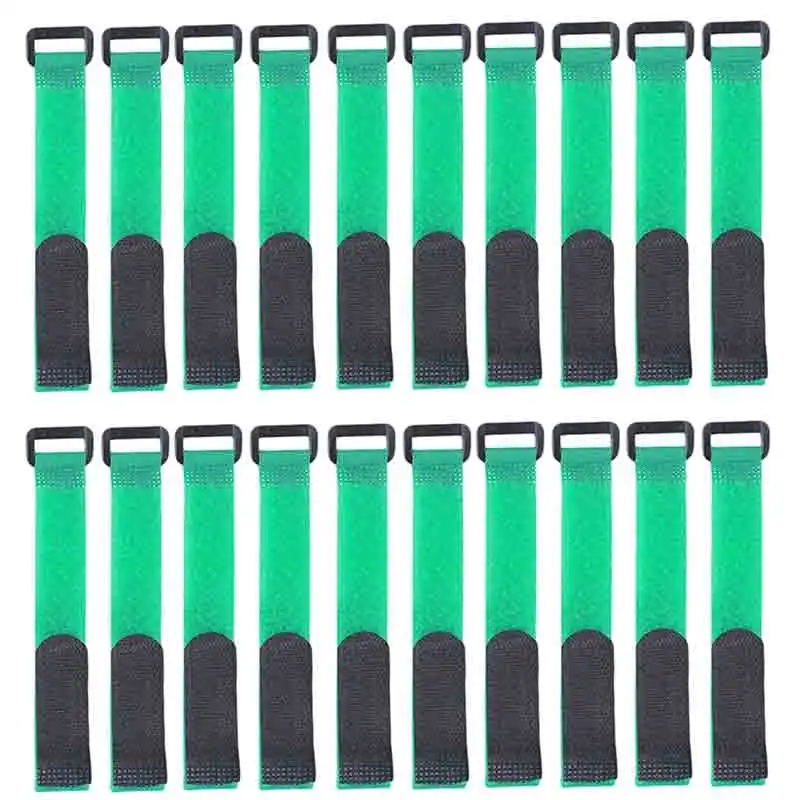 10-Piece Reusable Fishing Rod Strap Set – Adjustable Hook & Loop Fasteners