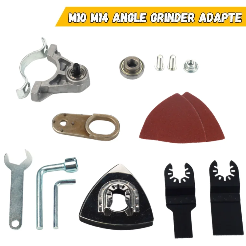 

Angle Grinder Conversion Head Adapter with Power Oscillating Tool M10/M14 Thread 100 115 125 Type Woodworking Grinding Swing Saw