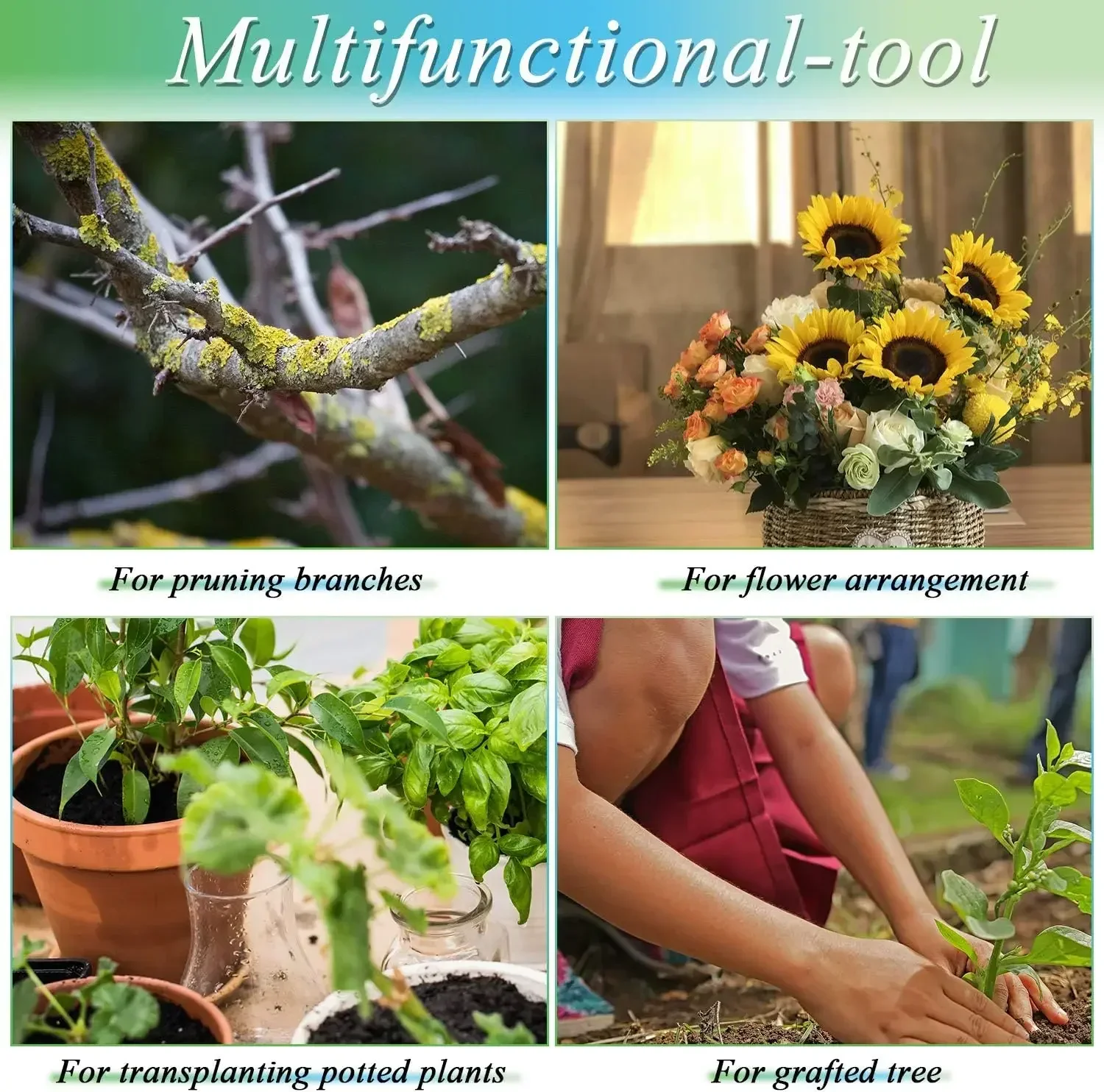 Folding Grafting Knife Grafting Tools Stainless Steel Folding Pruning Knife Bud Grafter Fruit Tree Plant Grafting Pruning Tool
