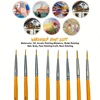 8pcs Professional Fine Detail Nylon Hair Paint Brushes Set for Acrylic, Oil, Watercolor, Canvas, Rock, Body, Face, Nail Art 5