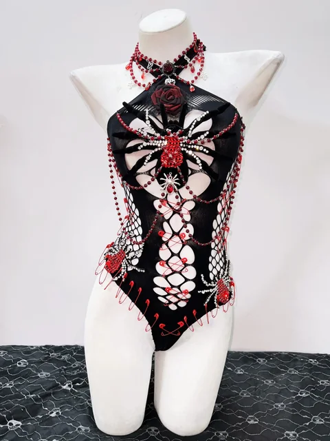 Gothic Spider Bodysuit 6