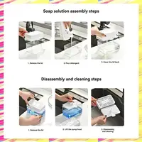 ABJJ อ่างล้างจานตู้ทําสบู่ล้างจานสบู่กดสบู่กล่องฟองน้ําครัวผงซักฟอกคอนเทนเนอร์ 5