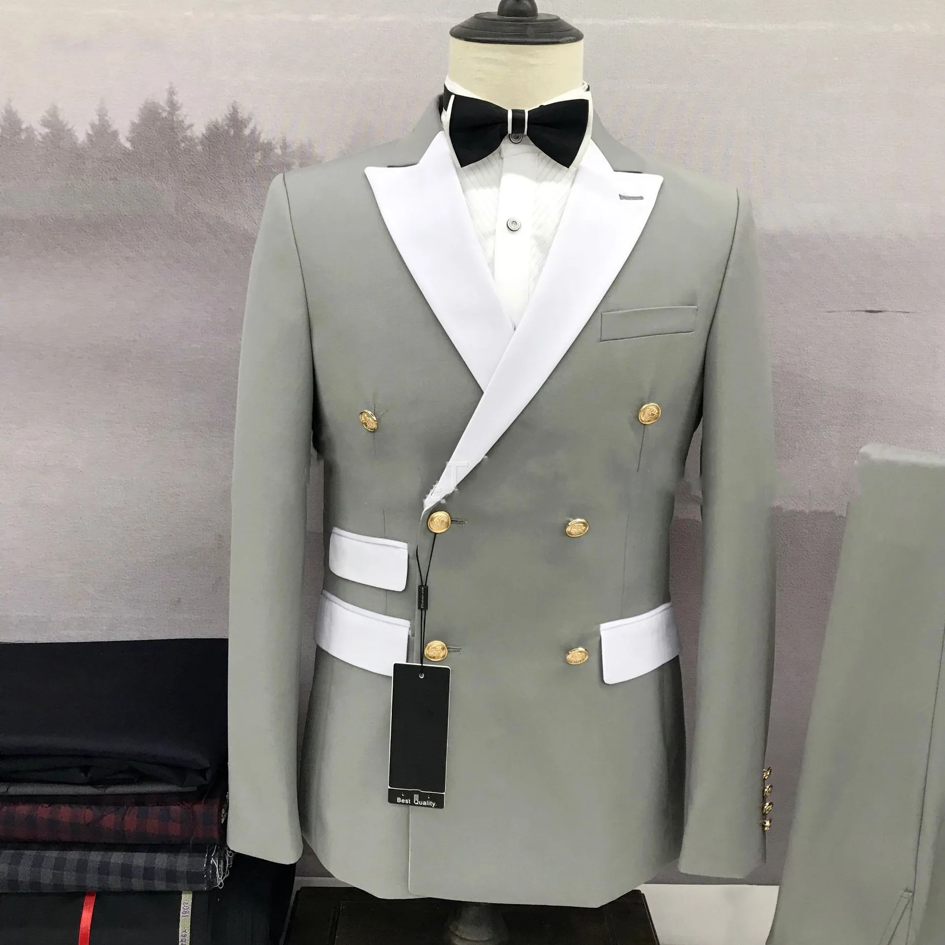 Orange Fashion Wedding Suits For Men Formal Groom Slim Fit 2-Piece Prom man Blazer Suit COSTUME homme 양복남 Hombre de traje