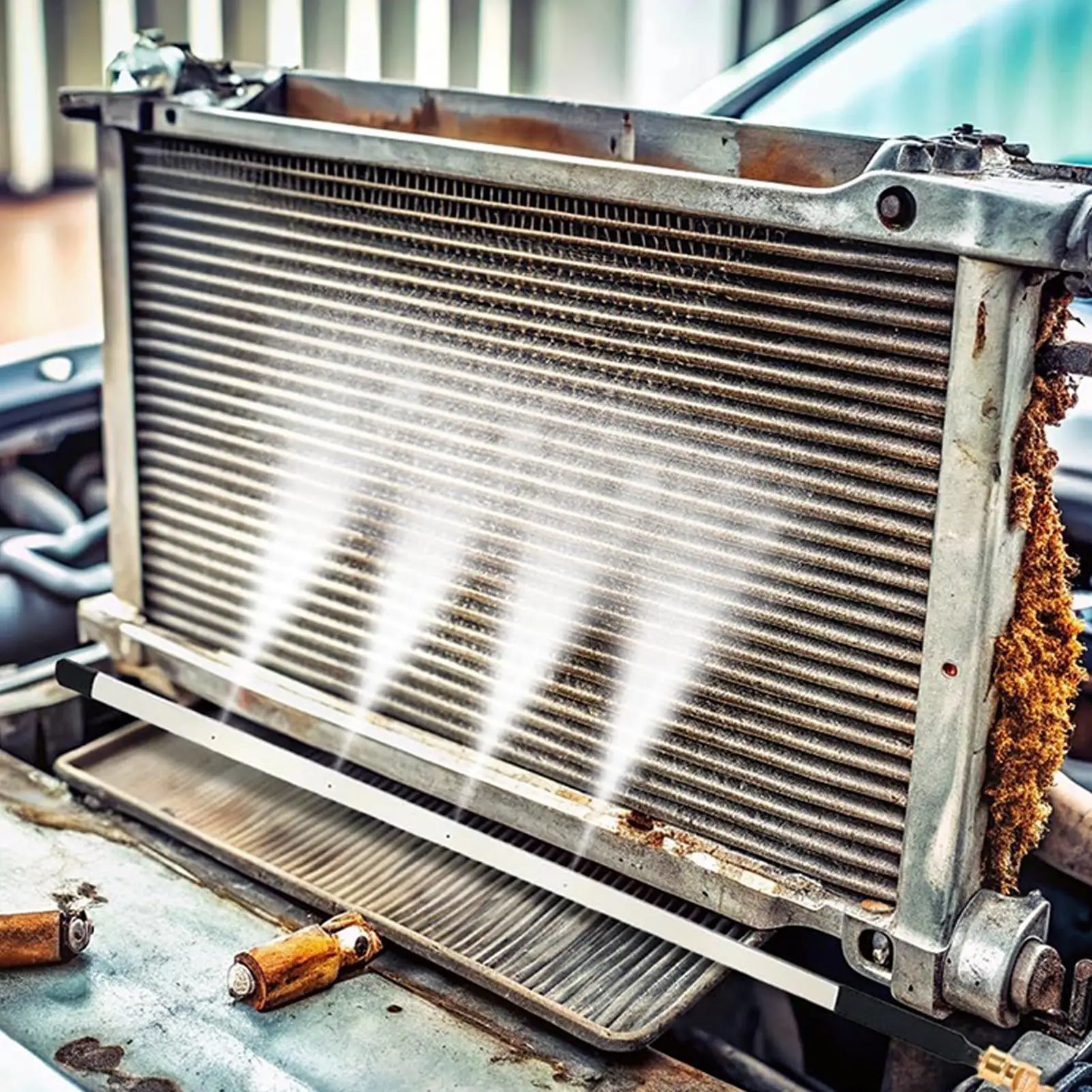 Car Radiator cleaning wand 180 Degree Rotation Pressure Washer Wand Rinser Blower Rinser for RV Trucks AC Refrigerator Hvac