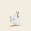 Creative Cartoon Black White Cats Animals Soft Stuffed Plush Exquisite Kawaii Backpack Decoration Keychain Birthday Gifts Kids 4