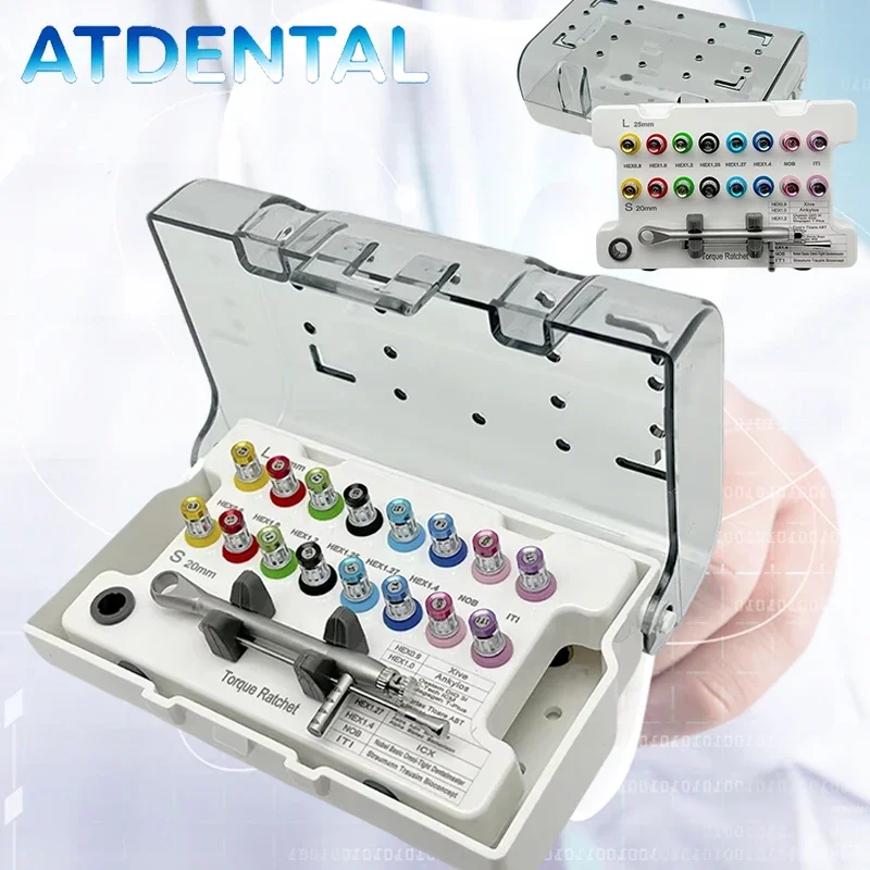 Drehmomentschlüssel-Schraubendreher-Set für Zahnimplantate, Prothetik-Instrument, autoklavierbar