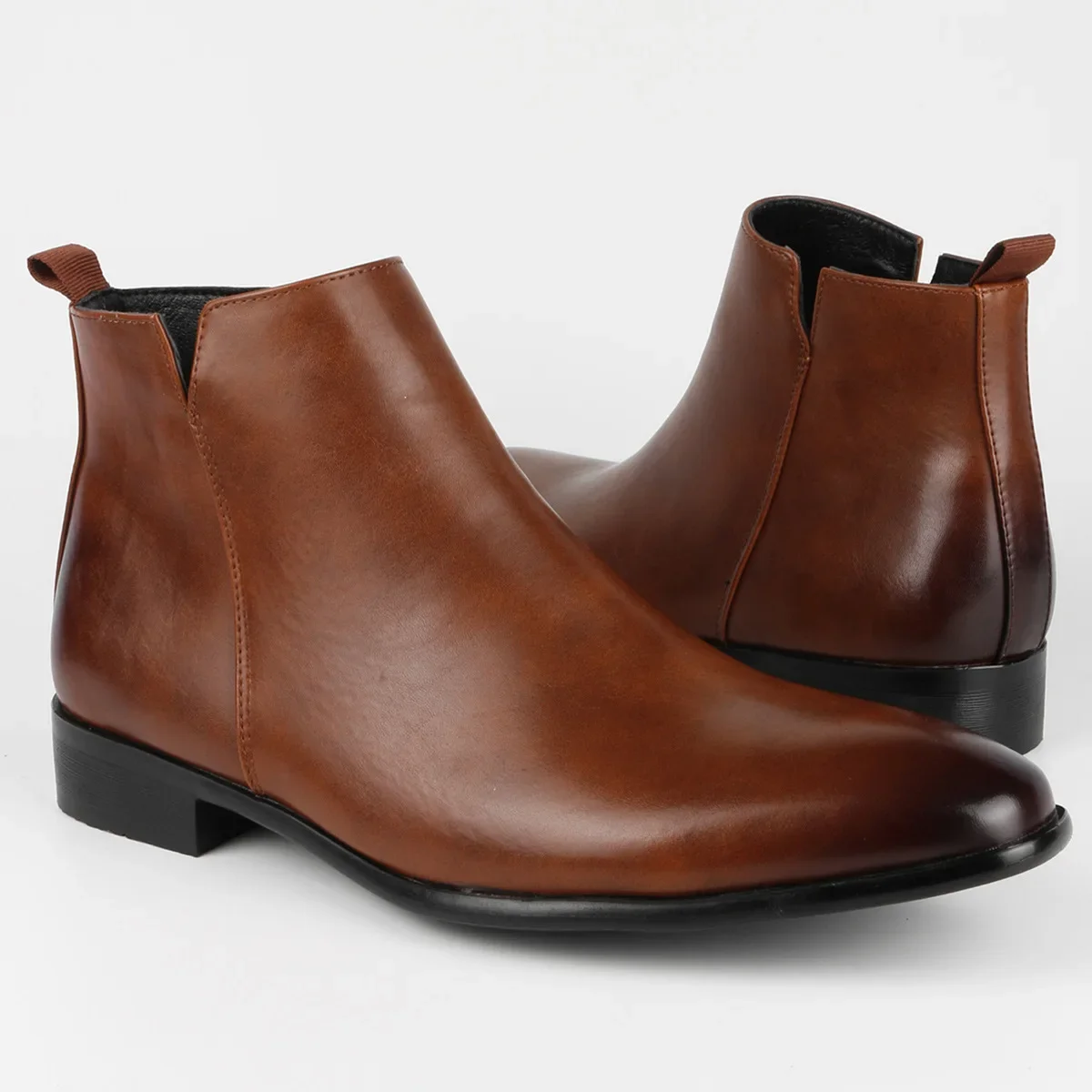 Men's Classic Retro Chelsea Boots Men British Fashion Leather Ankle Boot Mens Casual Short Boots High-Top Shoes Plus Sizes