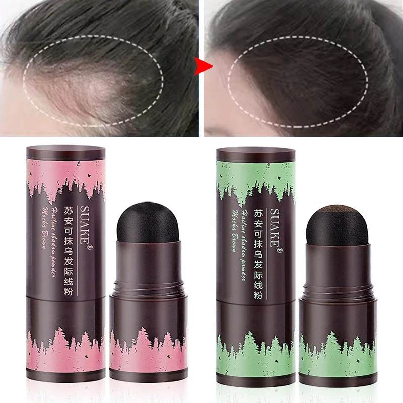 2Colors  Multifunction Hairline Shadow Powder With Sponge Head Long-lasting Portable Hair Edge Shadow Filling Powder Hair Powder