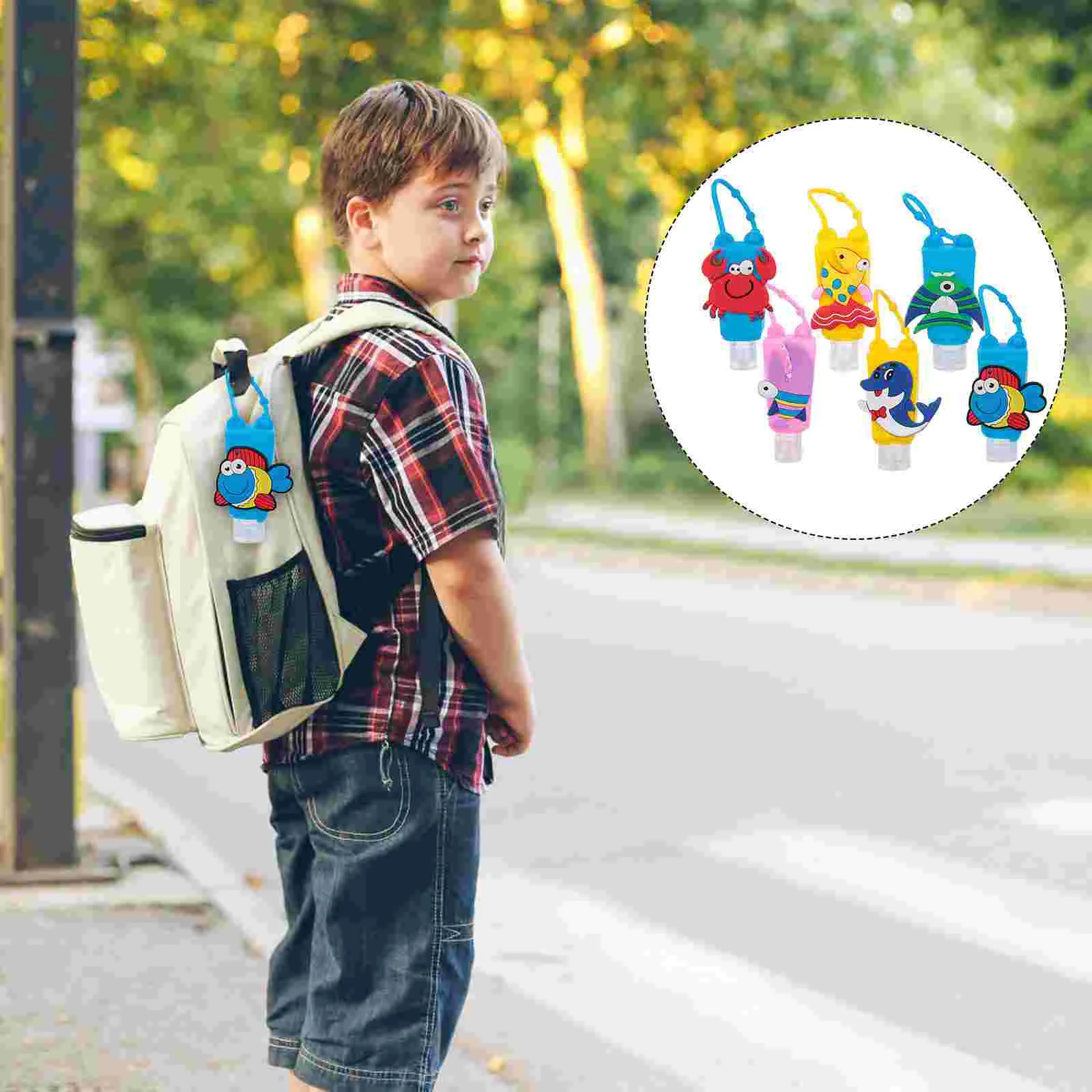 

6 шт., Силиконовые Бутылочки для ключей, с крышкой