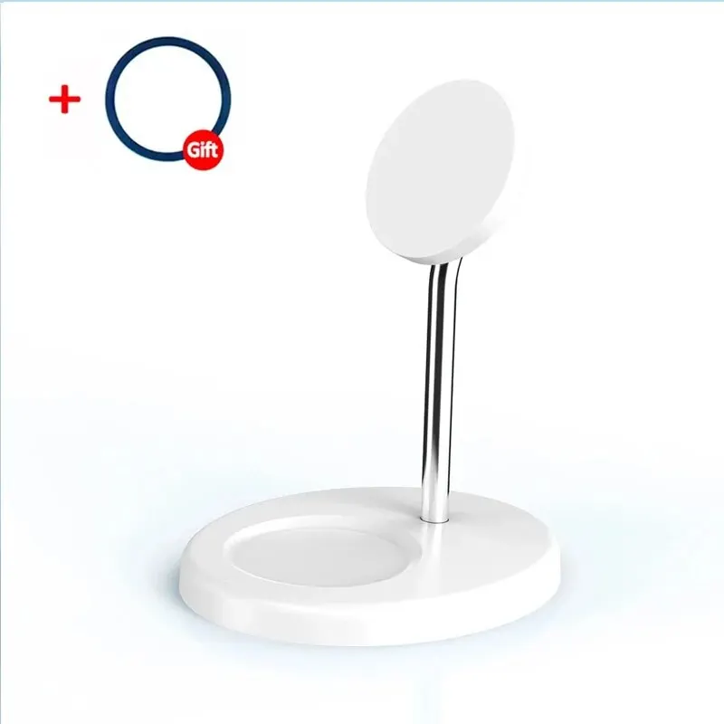 حامل شاحن لاسلكي مغناطيسي ، محطة شحن الهاتف ، قفص الاتهام لفون 15 ، 14 ، 13 ، 12 Pro Max ، AirPods ، شواحن سريعة ، 2 في 1