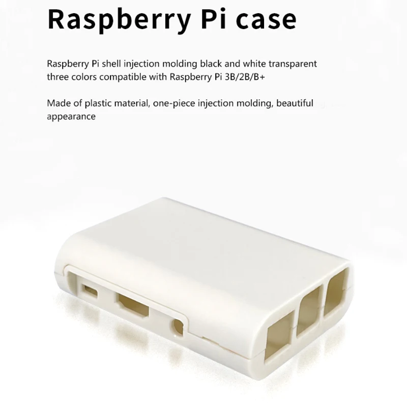 Custodia Raspberry Pi 3 Per Dissipatori Di Calore 3B/2B/B + 3 + Custodia Bianca