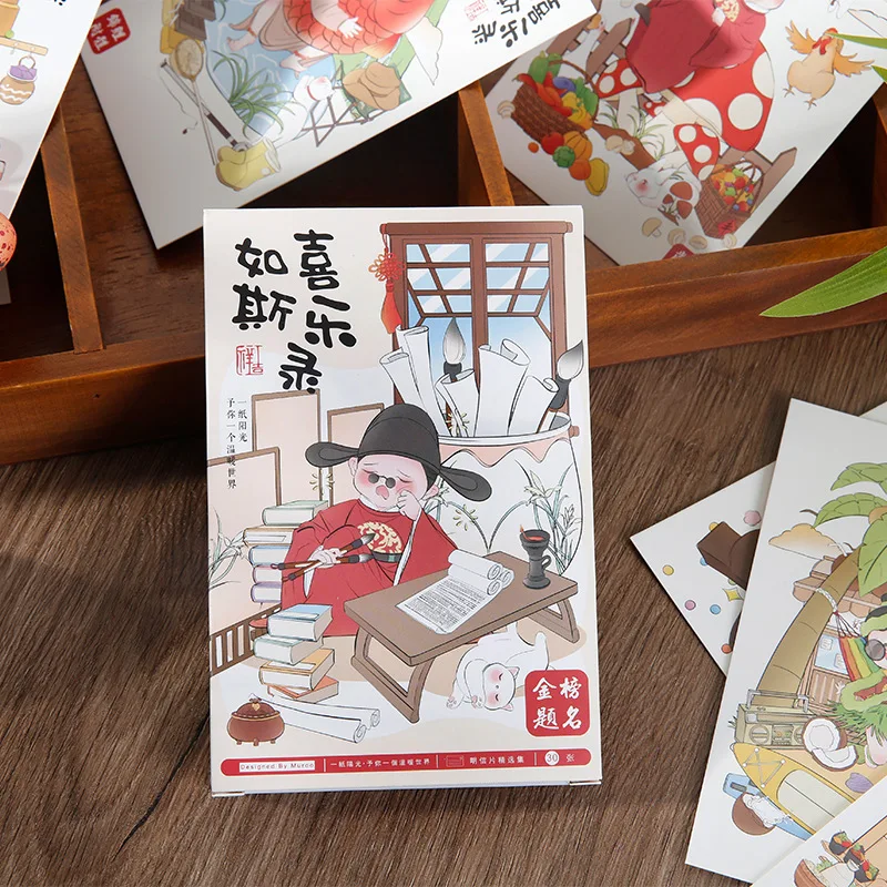 Hogvinnatil Cartes Postales - 20 Cartes De Personnages De Dessin Animé Pour Enfant - Fournitures De Fête Amusantes Pour Amis Famille Élèves Et Enseignants