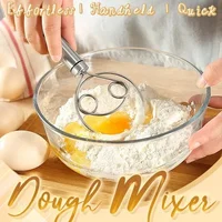 Jxmall-Fouet à pâte en acier inoxydable, mélangeurs de farine avec trou de confrontation, outils de cuisine pour la cuisson de gâteaux, nouveau 4