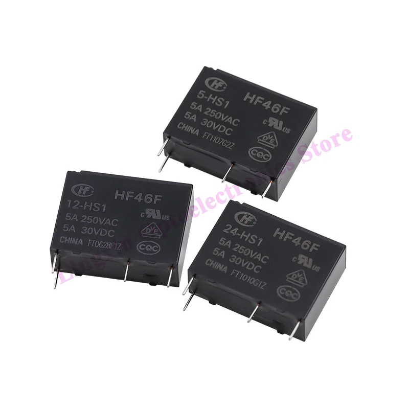 Фото Реле светодиодное HF46F-G- 5/12/24 -HS1 -HS1T 7A 5A 4Pin 250VAC 30VDC DC 5V 12V 24V, 20 шт./партия №2