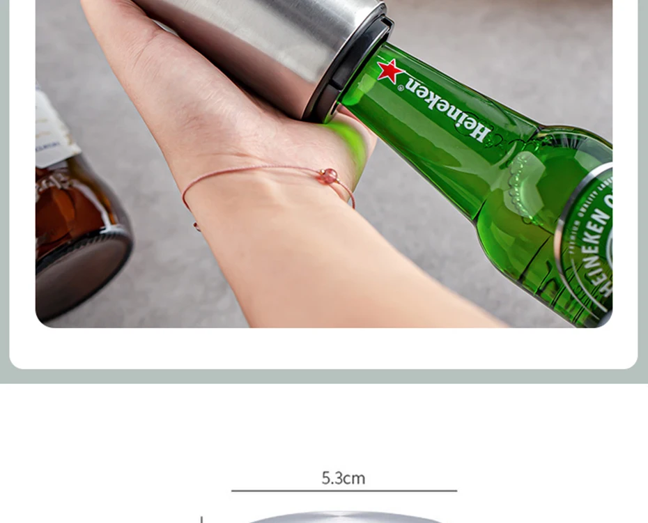 utensil pot Automatic Beer Bottle Opener,Magnet Beer Opener,Stainless Steel Push Down Opener Wine Beer Soda Cap Opener Kitchen Accessories silicone cooking utensils