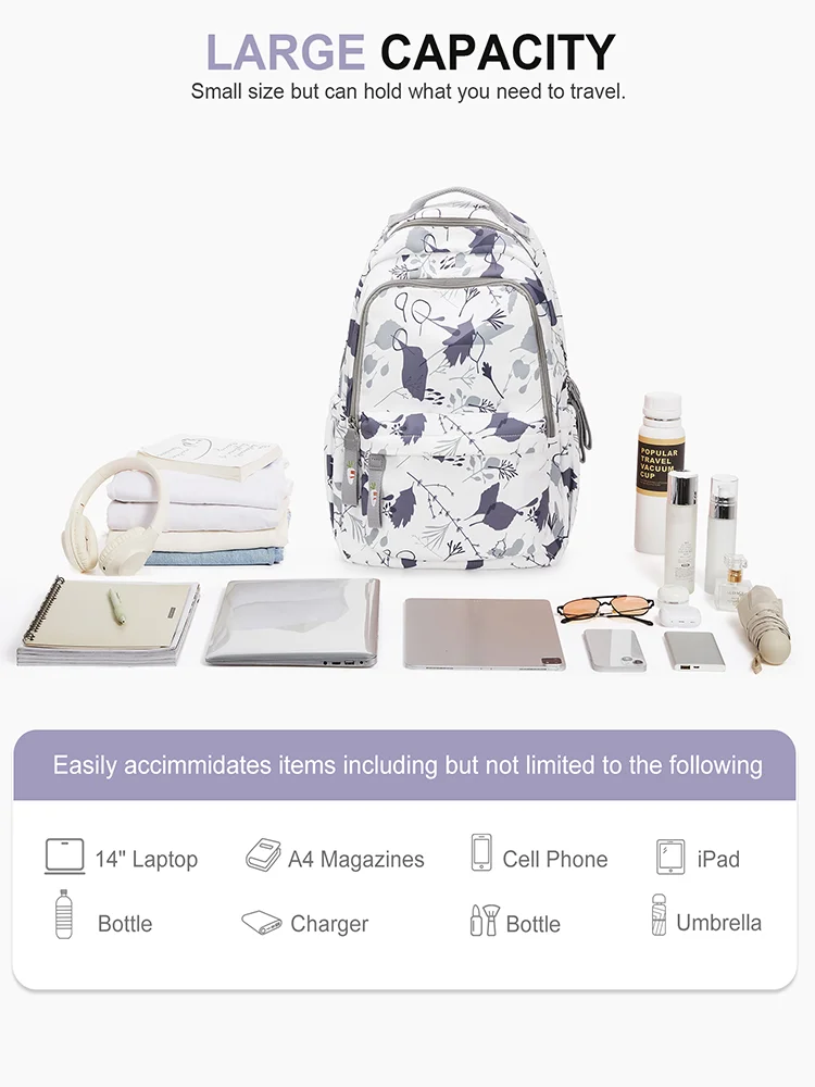 Portable School Laptop Backpacks For Women, Fallen Leaves Graphic School Bag College Backpack Anti Theft Travel Daypack Bookbags