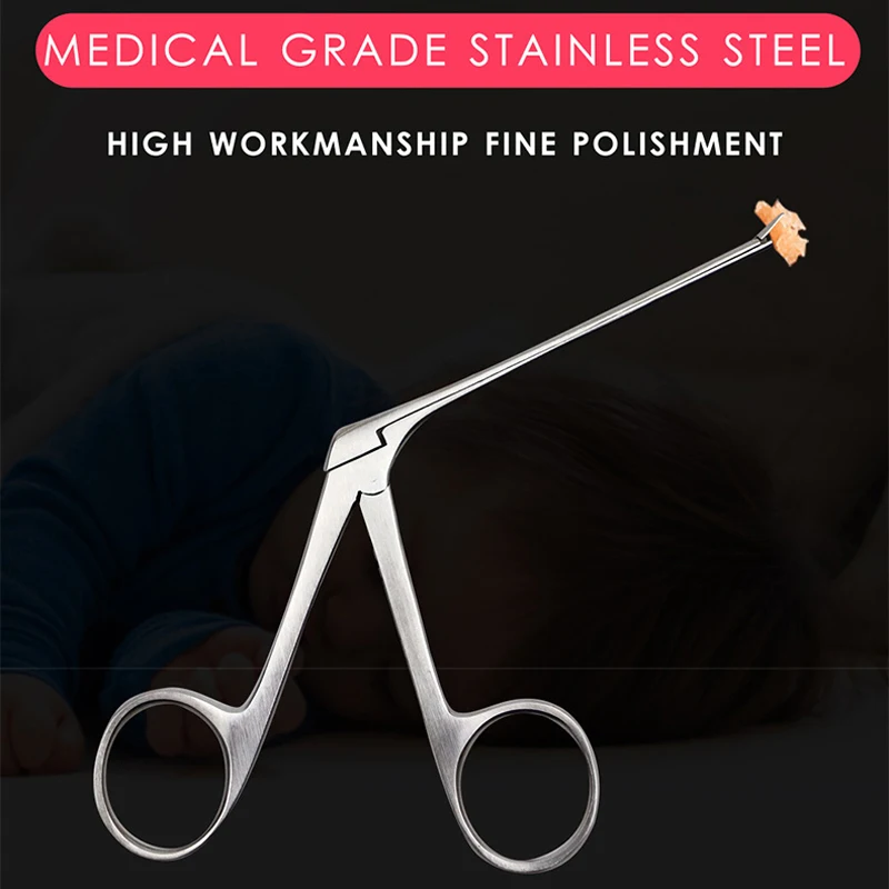 Earwax Cleaning Ear Wax Endoscope Remover Tongs Hartmann Micro Alligator Crocodile Medical Forceps Nasal Cleaner Tweezers Clips 6