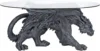 Warwickshire Dragon Gothic Decor Glass Topped Coffee Table, 39 Inch, Polyresin, Grey Stone 6