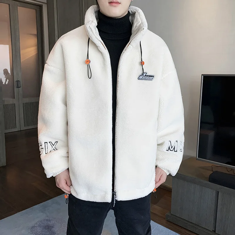 Cotton-padded jacket coat in autumn and winter, stand-up collar velvet padded cold-proof warm coat winter jackets