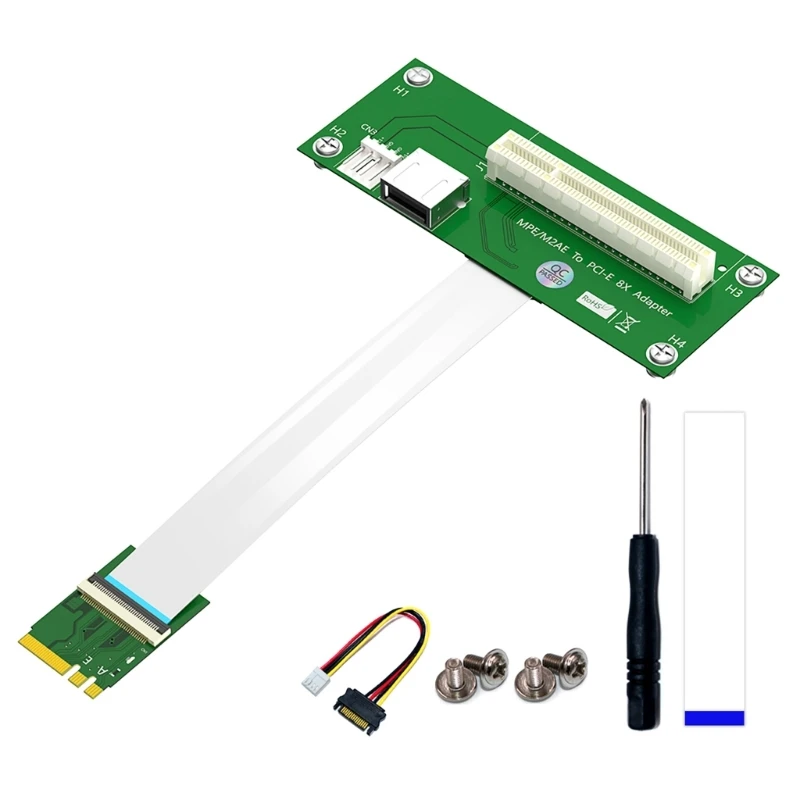 

831D NGFF M.2 Key A/E к слоту PCIExpress 4-контактная плата адаптера питания с удлинительным кабелем порта USB2.0,