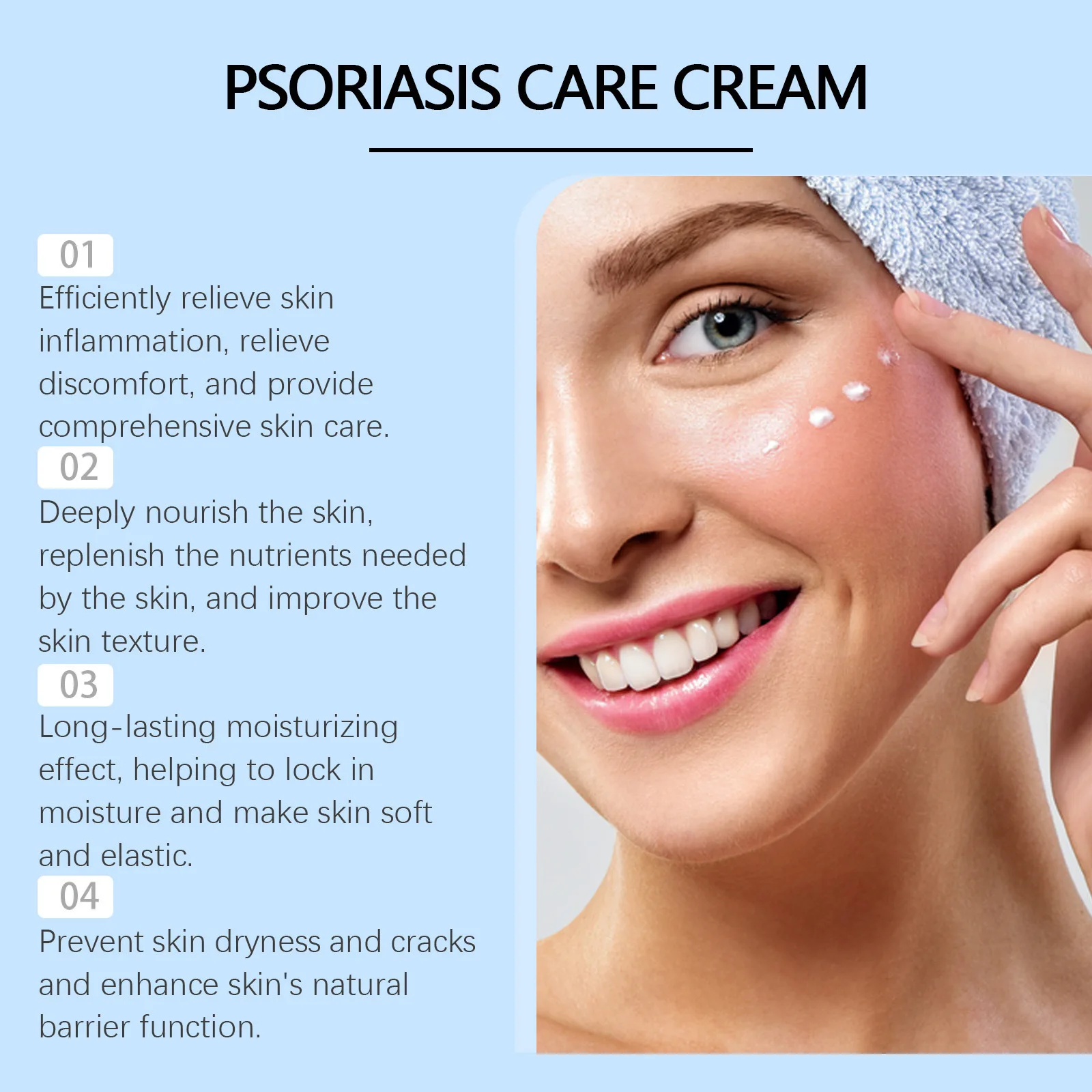 Psoriasis Treatment Ointment Relieve Dermatitis Eczema Urticaria Swell Itch Antipruritic Antibacterial Alergy Red Rash Skin Care