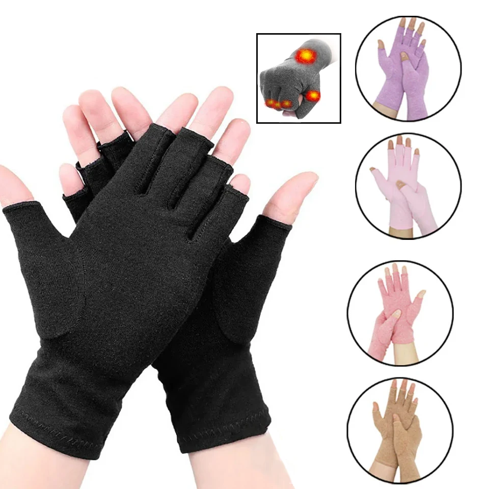 

1 Pair Compression Arthritis Gloves Wrist Support Joint Pain Relief Hand Brace Therapy Wristband Compression Health Care Gloves