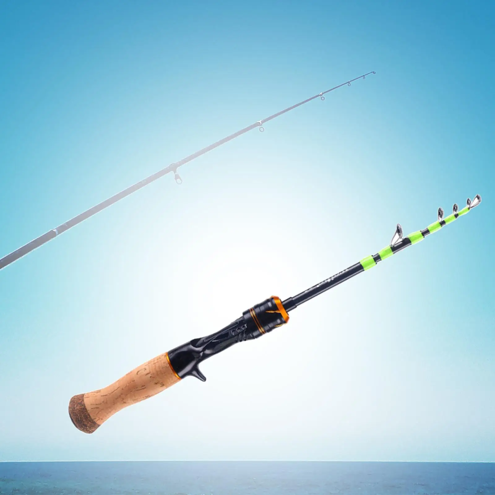 Telescopic Fishing Rod Retractable Fishing Pole Comfortable Gripping Anti Tie
