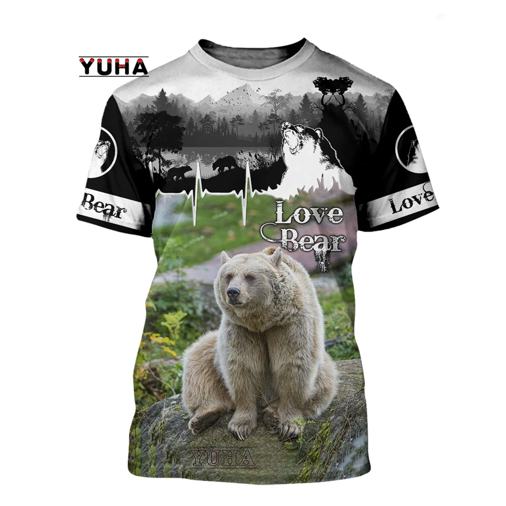 

Animal bear 3D Printed men t shirt Harajuku Fashion Short sleeve shirt summer streetwear Unisex tshirt tops Drop shipping