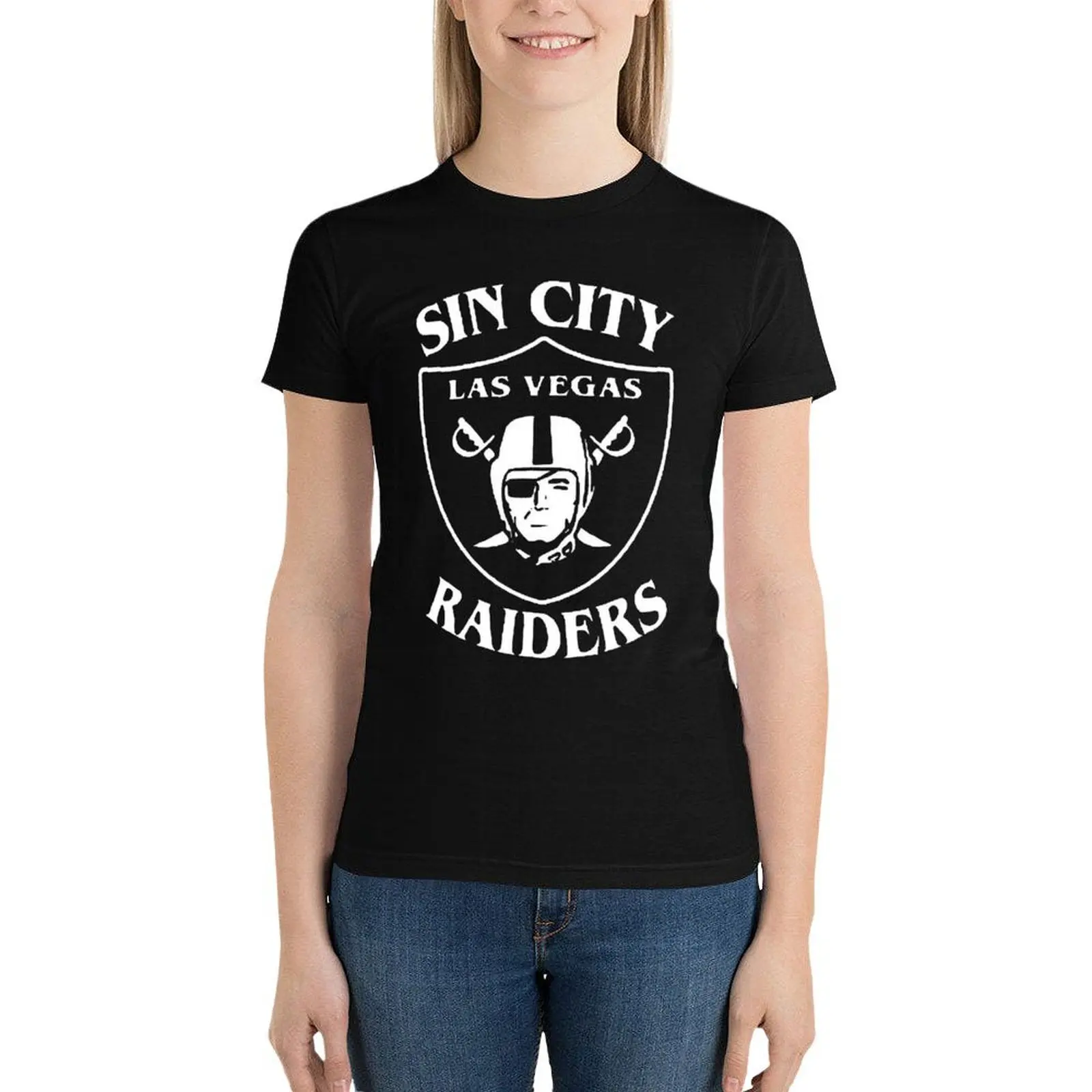 

Футболка Sin City Raider, летние топы с графикой, модные женские футболки в Корейском стиле