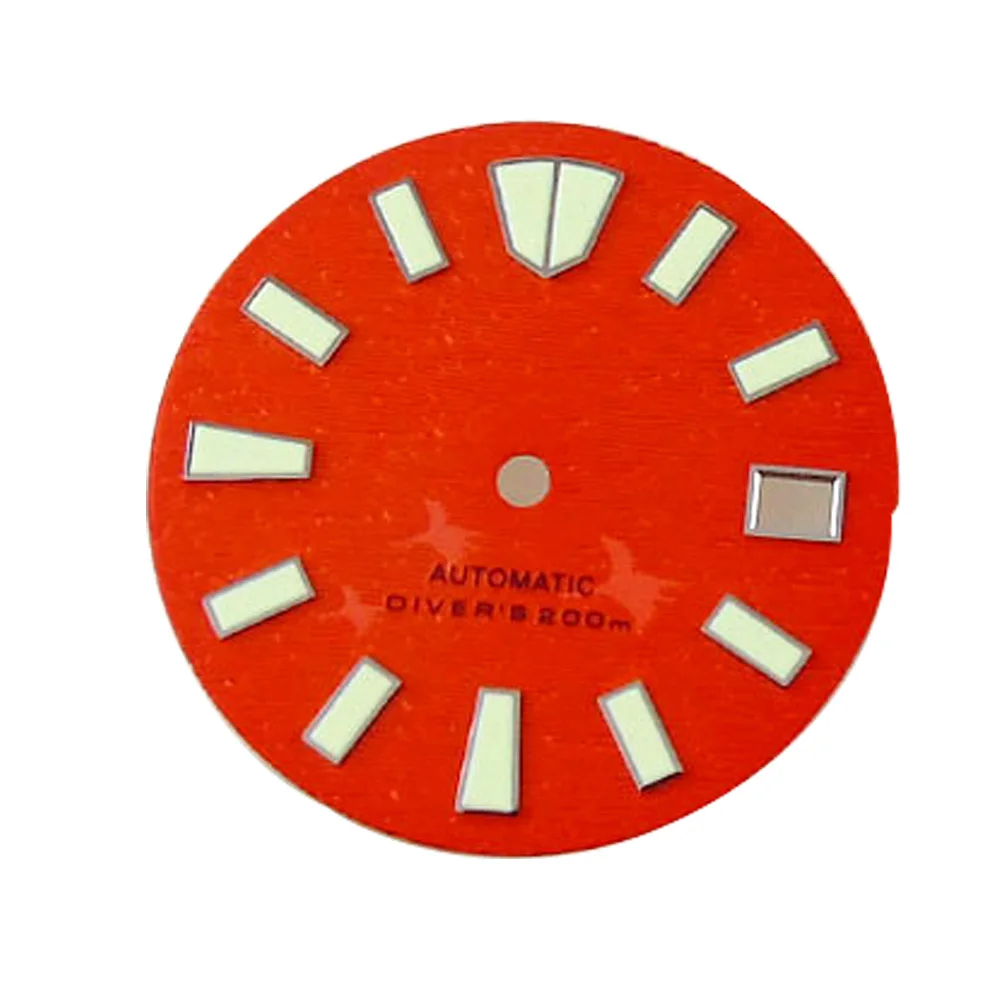 Green Luminous 29mm Watch Dial for Automatic Mechanical Diver Watches