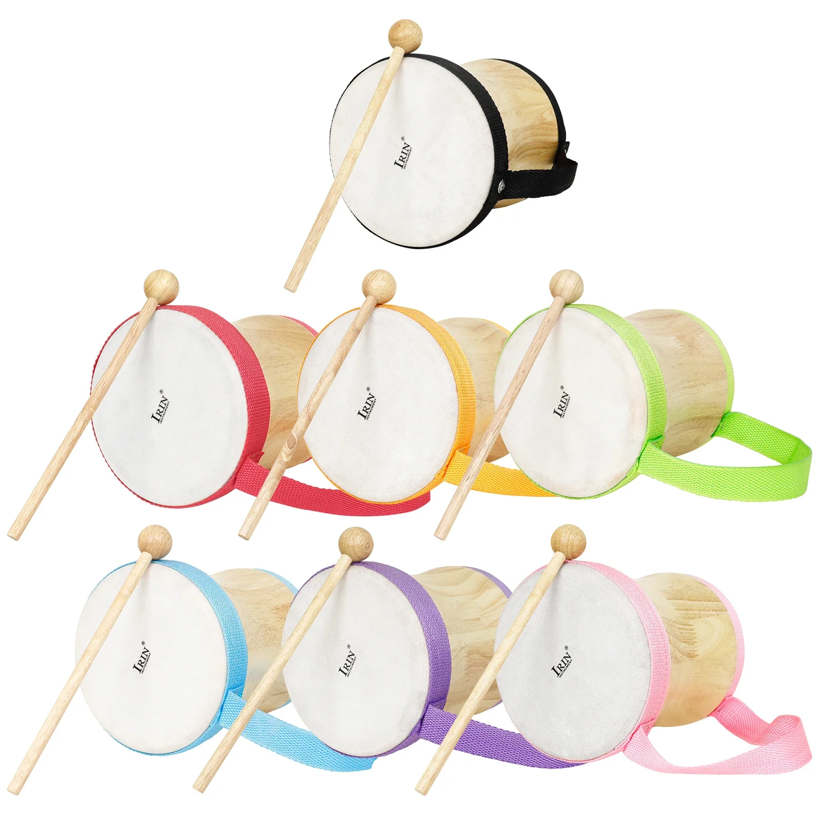 Orff JP71 Portable Indian Drums lumber Sheepskin Drum Surface Explosive Percussion Instruments Includes Parts & Accessories