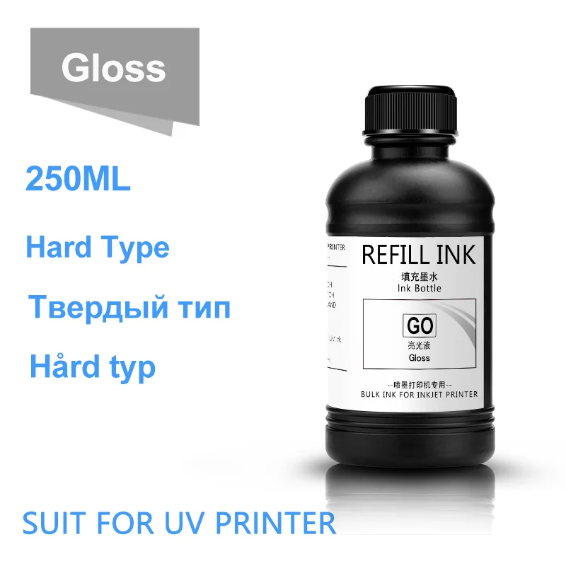 250ML/Bottle UV Varnish For Epson L800 L805 L1800 R290 R330 1390 1400 4800 4880 7800 7880 TX800 XP600 XP300 UV DTF Prniter
