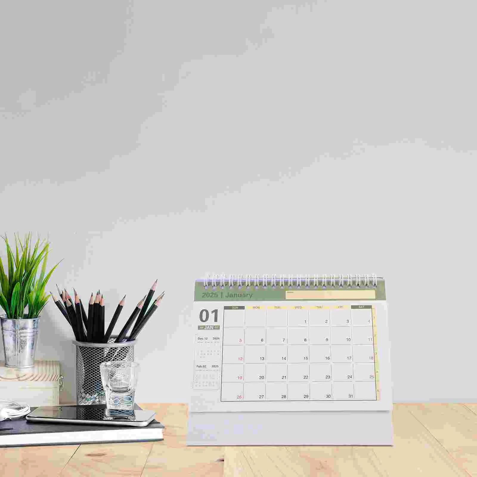 Desk Calendar Office Spiral Academic Monthly Desktop Supply Table Decorations