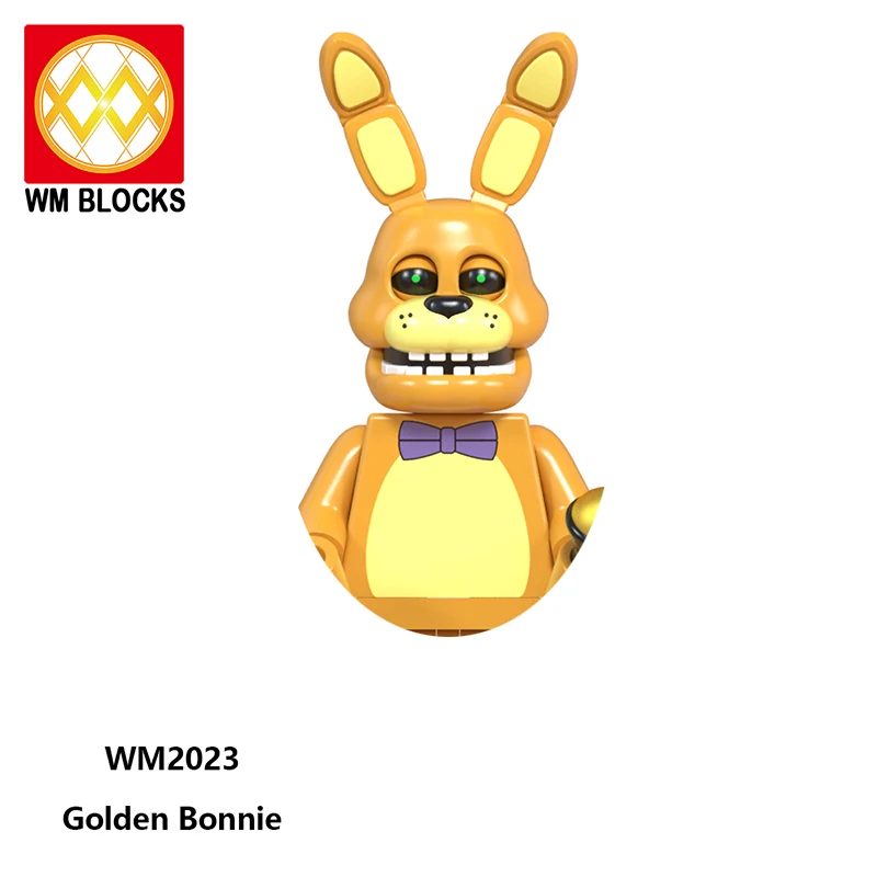 WM6097 FNAF Five Nights At Freddys Game Building Blocks Games Anime Figure Golden Bonnie Funtime Foxy Puzzle Assembly Toy Bricks
