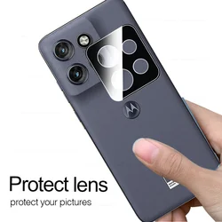 3D Black Tempered Glass Curved Camera Protector - Pack of 1 - 3 Pieces - Edge 50 Neo (3 Pieces)