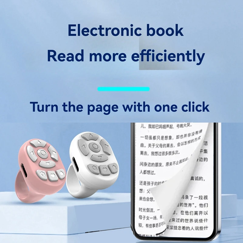 Bluetooth Remote Control For Mobile Phones E-Book Page Turner For TIK Tok Scrolling Ring For Android For Apple A 4