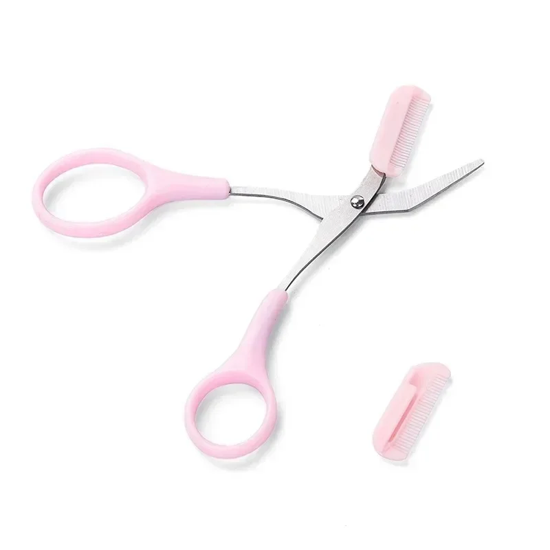 Stainless Steel Eyebrow Trimmer Scissors with Comb