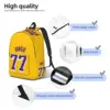 Fashionable and versatile L-Luka Magic Num 77 Laker backpack, suitable for both men and women, showcasing individual charm. 5