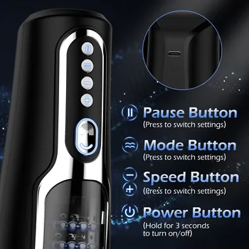 Automatic Male Masturbator 4D Realistic Vagina Pocket Pussy Masturbation Telescopic Rotation Sex Toys for Men Adult Products 18+