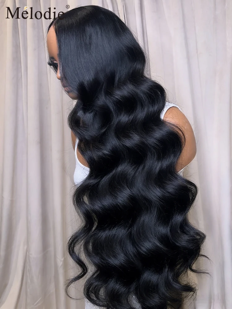 Brazilian Remy Lace Front Wig 28-34 inches!! 250 Density Glueless Headband Wig Human Hair Body Wave Human  main image 4